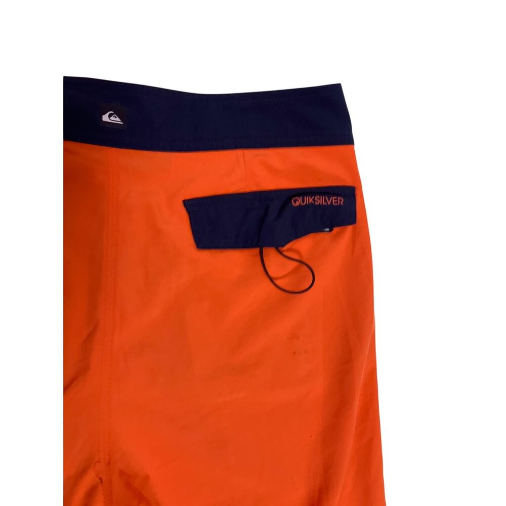 Y2K Quiksilver Orange & Navy Swim Trunks Board Shorts Men’s 35” Waist - Picture 5 of 6